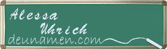 Alessa Uhrich Visitenkarte